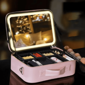 COSMETIQUERA CON ESPEJO LED