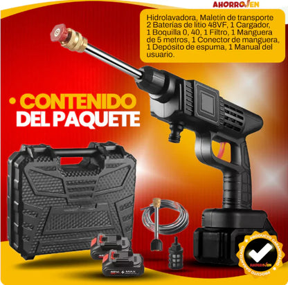 HIDROLAVADORA 2 BATERIAS + MINIASPIRADOR